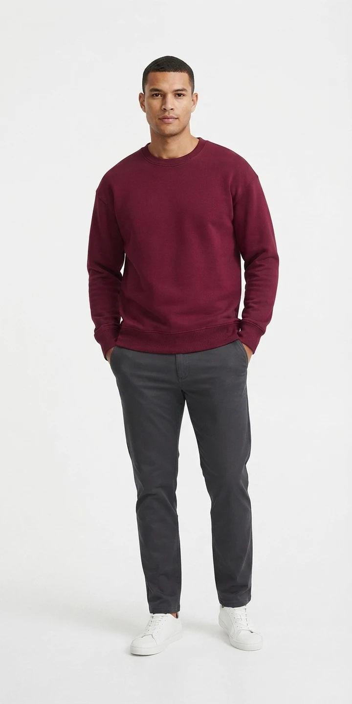 Polar Fleece Crewneck Sweatshirt Thick